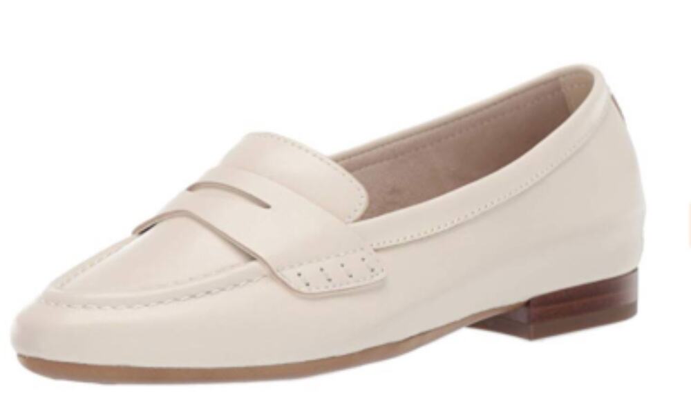 AEROSOLES 'Map Out' Women's 7.5M Bone Beige Penny Loafer Comfort Flat Neutral